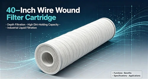 40-Inch Wire Wound Filter Cartridge: Kev Ua Haujlwm, Kev Pabcuam, Kev Qhia, thiab Kev Siv Khoom Siv